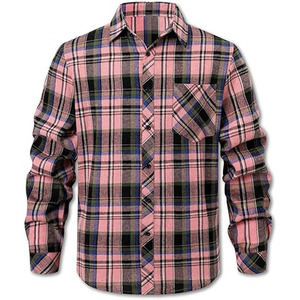 เสื้อเชิ้ตผ้าสักหลาดสำหรับผู้ชายแขนยาวผ้าสักหลาดผ้าสักหลาดสำหรับผู้ชายดีไซน์แบบที่ต้องการมากที่สุดไม่ยับ - Product Image 1