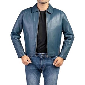 Chaqueta de motociclista vintage de invierno de lona de calidad superior unisex, diseño reversible con cuello levantado, logotipo de embalaje personalizado, venta al por mayor - Product Image 3