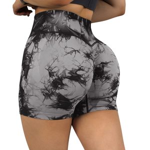 Short de Yoga solide sans couture taille haute pour femmes Leggings d'entraînement Gym Fitness Activewear Écologique Respirant Recyclé - Product Image 1