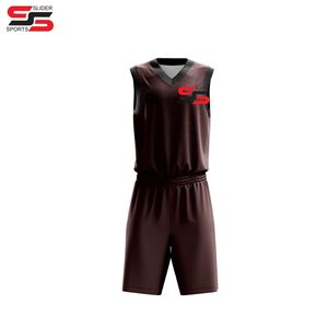2025 dernière conception personnalisée nom de l'équipe uniformes de basket-ball 100% Polyester haute qualité uniformes de sport pour hommes - Product Image 6