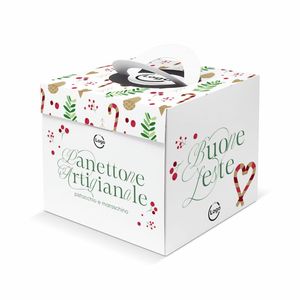 Boîte Chic Personnalisée pour Panettone 23x23x21 Cm - Laminage Brillant ou Mat ou Gaufrage - Product Image 2