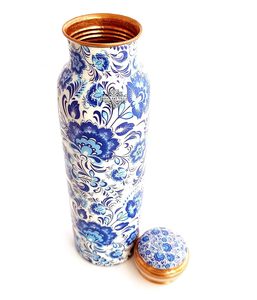 2025 Suministro de mayorista de metal Textura impresa Diseño de cobre Tapa de botella de agua para la salud Drinkware Oficina Cocina Dormitorio Uso - Product Image 3