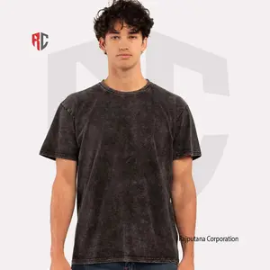 Sportswear Men Acid Wash T-Shirt Round Neck Heavy Duty High Quality Clothing Slim Fit Short Sleeve Acid Wash Tee Shirt For Men