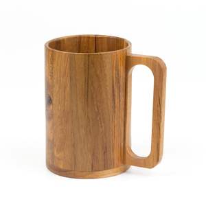 Chope à bière en bois faite à la main chope en bois jetable pour la maison hôtel et restaurant nouvelle tasse à café de vente chaude - Product Image 1