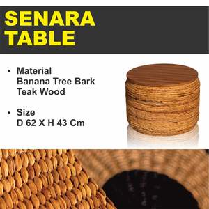 Artesanía de Corteza de Árbol de Plátano SENARA TABLE - Product Image 2
