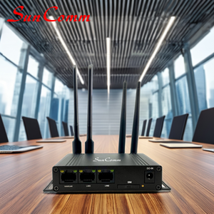 Routeur mobile LTE à double SIM compatible GPS avec pare-feu Wi-Fi 300Mbps VPN 4 antennes externes pour voitures et camping-cars avec cryptage WEP - Product Image 5