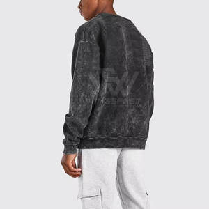 Pakistan Made Basics Acid Wash Sudadera Ropa informal Calidad Premium Logotipo personalizado Acid Wash Sudadera - Product Image 2