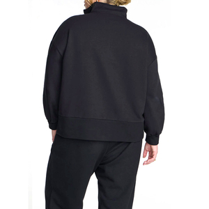 Sudadera con capucha de cuello redondo de gran tamaño de algodón 100% para mujer, sudadera de invierno transpirable antiencogimiento para mujer y niña, ropa larga de otoño - Product Image 2