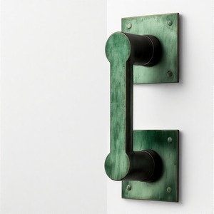 Tirador de puerta de latón macizo de diseño moderno con acabado antiguo para dormitorio, cocina, baño, interiores de primera calidad - Product Image 4