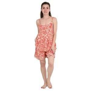 Seidiger Luxurious Boho 3-piece Set Sari Pyjama <b>Kimono</b> Cami Top Boxer Royal <b>Beach</b> Floral Cover Soft Floral Nachtanzug - Product Image 3
