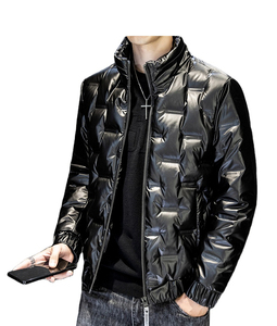 Veste en duvet blanche d'hiver pour hommes personnalisée en gros Veste polaire de haute qualité, style mode, grande taille - Product Image 1
