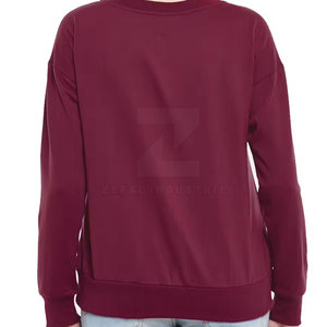 Pull d'hiver de style simple pour femmes coupe ajustée 100% coton sweat-shirt respirant avec logo avant 2025 meilleur design - Product Image 2