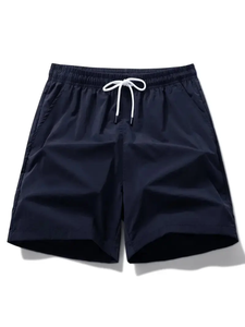 New Style Custom Made Casual <b>Men</b> <b>Shorts</b> Solid Color Quick Dry Waterproof Elastic Waist Spandex/Polyester Pakistan Street Style - Product Image 2