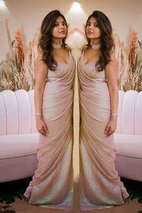 Indien Bollywood Designer Georgette Séquence Travail Saree pour Femmes Fête Hiver À La Mode Qualité Premium - Product Image 4