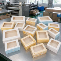 Boîtes à gâteaux écologiques haut de gamme en gros avec pelliculage mat, emballage en carton pliable personnalisé pour la livraison à emporter et les cadeaux