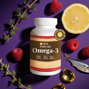 180 Softgels Burpless Lemon Flavor Triple Strength <strong>Omega</strong>-<strong>3</strong> Fish Oil <strong>EPA</strong> <strong>DHA</strong> 2400 mg for Adults - Product Image 2