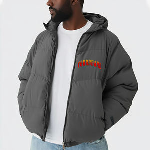 Veste d'hiver chaude à capuche imperméable de style streetwear, veste à bulles épaisse et légère sur mesure - Product Image 4