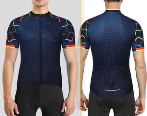 Maillot de cyclisme unisexe personnalisable, haut de sport à manches courtes pour homme, poches zippées, détails réfléchissants, en polyester, pour la montagne - Product Image 6