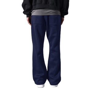 Pantalones de chándal ligeros transpirables ecológicos de pierna ancha informales para hombre personalizados de algodón de felpa francesa de doble cintura - Product Image 1