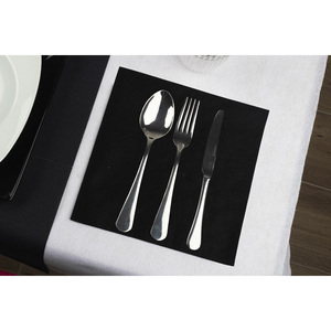 Servilletas Negras de 48x48cm, 70gsm, 400 Unidades, B2B - Product Image 1