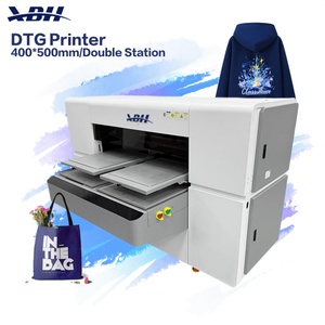 เครื่องพิมพ์ XBH DTG ขนาด 400x500 มม. แบบสองหัวพิมพ์ A3 อัตโนมัติ สำหรับเสื้อยืดและเสื้อผ้าสีเข้ม - Product Image 1