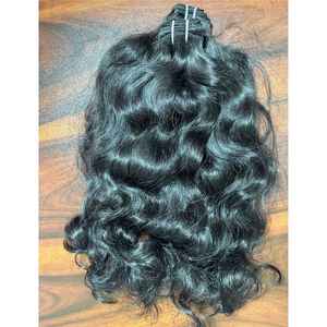 Cheveux indiens bouclés non traités, cuticules alignées, cheveux naturels indiens en vrac et extensions de cheveux - Product Image 4