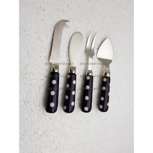 High Quality Luxury 4 Pcs Brush <b>Gold</b> Stainless Steel and Tortoise Resin Handle Designer 304 <b>Cutlery</b> Set and Flatware Sets - Product Image 2