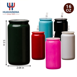 Sublimazione in tinta unita 16oz in vetro con coperchio in plastica e <span class=keywords><strong>supporto</strong></span> in paglia Logo Print <span class=keywords><strong>per</strong></span> <span class=keywords><strong>caffè</strong></span> Soda può tazza di vetro - Product Image 6