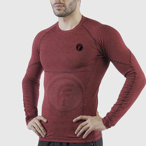 Ropa de entrenamiento de secado rápido Camisas de compresión para hombres Ropa de gimnasio Ropa de entrenamiento Camisas de compresión de algodón 100% para hombres - Product Image 1