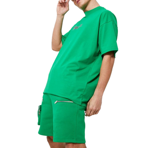 Conjunto de verano 2025 para hombre, camiseta de manga corta para hombre, conjuntos de pantalones cortos, conjunto de Fitness de 2 piezas, chándal informal personalizado - Product Image 4