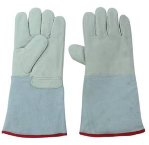Gants de protection en cuir de vachette anti-coupures à épaules fendues Gant de soudage résistant aux intempéries avec doublure en coton Handpalm - Product Image 2