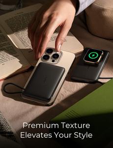 Chargeur sans fil <span class=keywords><strong>magnétique</strong></span> LISEN 10000mAh, <span class=keywords><strong>batterie</strong></span> <span class=keywords><strong>externe</strong></span> portable mince pour voiture, voyage, charge d'urgence du téléphone - Product Image 2