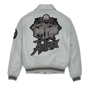 Chaqueta Bomber de Cuero Genuino para Hombre Avirex Premium, Chaqueta Varsity de Invierno de Alta Calidad, Chaqueta de Cuero Personalizada de Lujo para Streetwear - Product Image 2