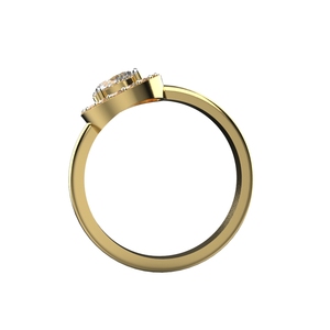 Avarta Jewellery 50 Cents Halo Solitaire Bague - Product Image 2