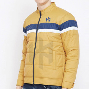 2025 hommes Style personnalisé hiver bouffantes vestes col montant avant Logo Polyester tissu manches longues en gros - Product Image 4