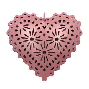 Cœur suspendu en métal doré fait main, écologique, taille personnalisée pour la décoration de la maison, du salon et de Noël - Product Image 5