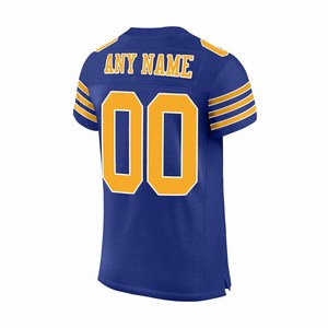 Adult Men Football Jersey Blue Color Short Sleeve <b>Polyester</b> Made American Football Exercise <b>Shirt</b> - Product Image 2
