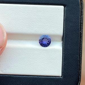 Pierre de naissance de décembre, Tanzanite ronde AA bleue, gemme naturelle facettée, loupe propre avec traitement thermique, gemme en vrac pour la personnalisation - Product Image 3