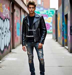 Chaqueta de cuero de diseño personalizado hecha a mano Proveedor Chaqueta de cuero de diseñador Fábrica de fabricación personalizada - Product Image 6