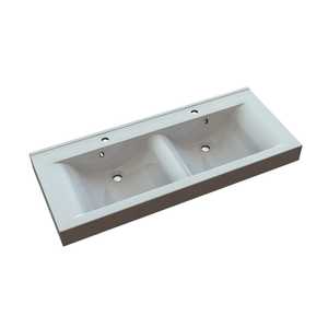 อ่างล้างหน้าหินอ่อนประกอบใหม่ขนาด 120 ซม. แบบสองหลุม ระดับพรีเมียม - Product Image 1