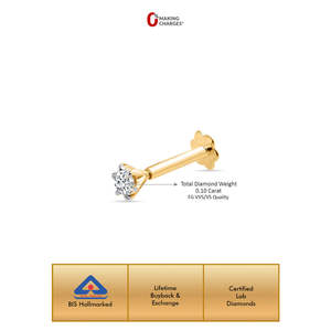 Pin de Nariz de diamante de 0,10 quilates cultivado en laboratorio, joyería elegante de diamantes - Product Image 6