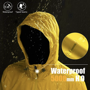 Chaqueta impermeable de lluvia para hombre de alta calidad, chaqueta cortavientos plegable de peso ligero, impermeable de ciclismo con capucha, informal para exteriores - Product Image 5