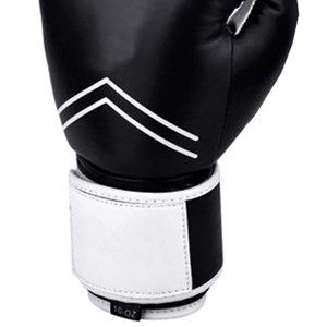 BN Guantes de boxeo negros personalizados Guantes de entrenamiento Muay Thai de cuero sintético de alta calidad Buen precio Cuero PU personalizado - Product Image 1