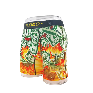 Slip classique pour hommes en coton solide boxeurs à taille élastique avec caractéristiques respirantes antibactériennes pochette à mouches ouverte - Product Image 6