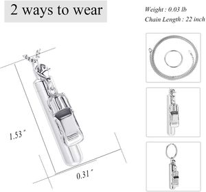 <strong>Keychain</strong> Car Small Aluminium Tiny Keepsake <strong>Urns</strong> Jewelry Tube Cylinder <strong>Urn</strong> Necklace for Ashes <strong>Urn</strong> Pendant for Women Custom Size - Product Image 2