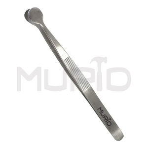 Pinzas de diamante para manejar piedras preciosas de perlas de acero inoxidable cepillado con diseño ligero y Punta de copa poco profunda para bricolaje - Product Image 6