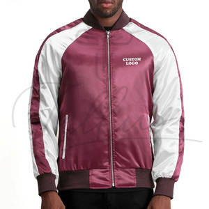 Chaqueta Bomber de Poliéster Satinado Impermeable y Cortavientos, Estilo 2026, con Diseño de Logotipo Frontal Personalizable para Hombre - Product Image 1