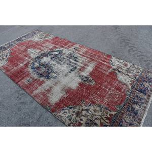 Classic Red Blue 5 X 10 ft <b>Jute</b> <b>Rug</b> Large Area Turkish Woolen Rectangle Hallway Pattern with Latex Backing for Entryway - Product Image 4