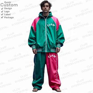 Conjunto cortavientos personalizado, ropa bordada, ropa de diseñador, conjunto de ropa deportiva, chándal personalizado, chándal de nailon, conjuntos Unisex - Product Image 5