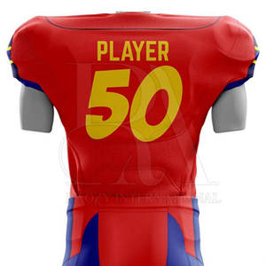 Maillot de football américain de haute qualité Matériau durable avec manches courtes Uniforme d'équipe respirant Ensemble grande taille - Product Image 5